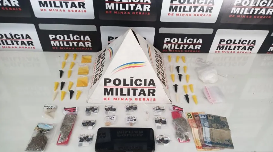 Polícia Militar prende jovem e apreende menor por tráfico de drogas em São João Nepomuceno