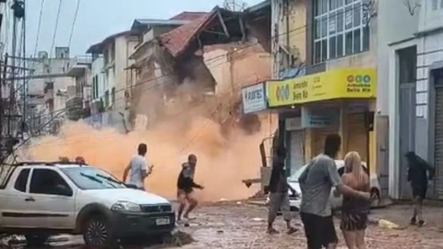 Temporal histórico deixa mortos e provoca destruição em Ubá