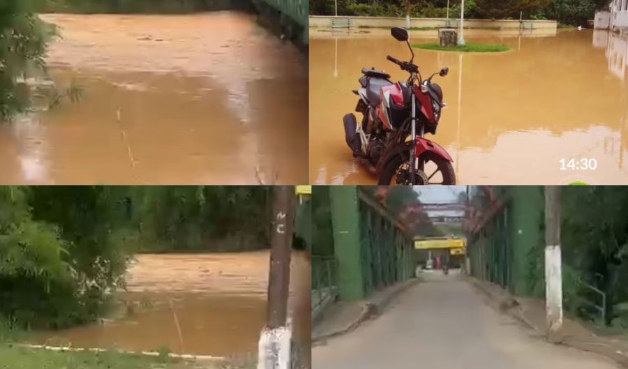 Nível do Rio Pomba chega a quase seis metros e Prefeitura mantém monitoramento constante em Guarani após chuvas intensas