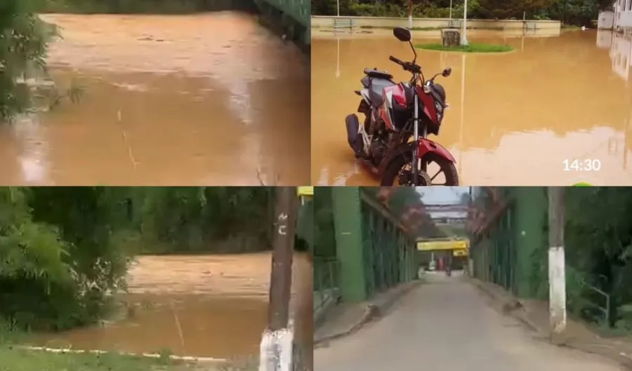 Nível do Rio Pomba chega a quase seis metros e Prefeitura mantém monitoramento constante em Guarani após chuvas intensas