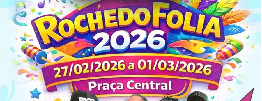 Rochedo Folia 2026 será realizado como evento solidário para ajudar vítimas das chuvas na Zona da Mata