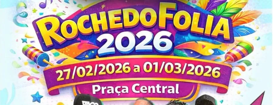 Rochedo Folia 2026 será realizado como evento solidário para ajudar vítimas das chuvas na Zona da Mata