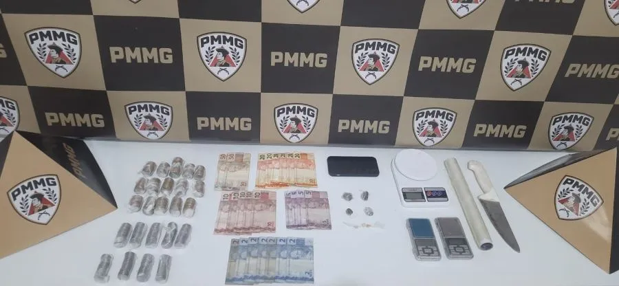 Polícia Militar prende suspeito de tráfico e apreende drogas durante operação em São João Nepomuceno